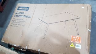 (P) Illona Dining Table (Box 1 Of 2 Only). Lot Contains Ash Veneer Table Top Only -No Legs