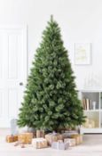 (P13) RRP £175. 7ft Green Cashmere Artificial Christmas Tree. SKU: 572832. (H)210 x (W)111.76 x (D)