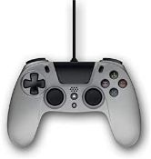 (10A) RRP £19.99 Each. 3x Gioteck VX4 Premium Wired Controller PS4 / PC Grey. (All Items Are New)