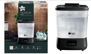 (R11A) Tommee Tippee Super Steam N Dry Steriliser & Dryer. Black. RRP £89.99