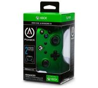 (10I) RRP £29.99. 4x Power A Enhanced Wired Controller Emerald Fade Xbox One & PC
