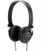 (10A) 4x Headphones. 1x Sony MDR-V150 DJ Stereo Headphones Black RRP £25. 3x Mixx OX1 On Ear Wired