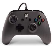 (10B) 6x Power A Enhanced Wired Controller Xbox One & PC RRP £25 Each. (4x Brushed Gunmetal. 1x Eme