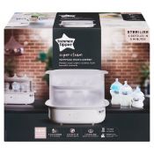 (R11D 2 Baby Items. 1x Tommee Tippee Super Steam N Dry Steriliser & Dryer Black RRP £89.99. 1x Tom