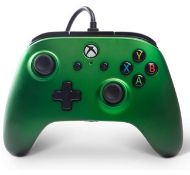 (10B) 4x Power A Enhanced Wired Controller Xbox One & PC. (3x Emerald Fade. 1x Grey Blue)