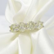 A stunning 18ct white gold claw-set 2.07ct 4-stone diamond ring