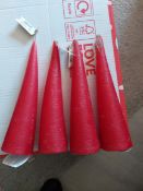Box of 12 Red Conical Candles