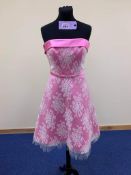 Wedding/Special Occasion/Prom Dress Tea Length Size 10 Pink
