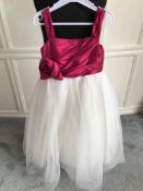 Burgundy/Ivory Flowergirl Dress