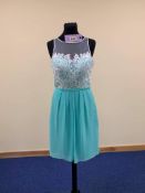 Ivory and Mint Short Dress