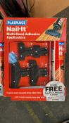 12 Retail Packs of Plasplug Nail it multi-bend ashesive aplicators