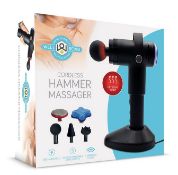 (Mez) Lot RRP £130. 2x Well Being Cordless Hammer Massager RRP £65 Each. Rechargeable, 5 Interchang