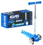 (7P) 2x EVO Light Up Move & Groove Scooter Blue.