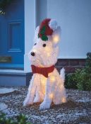(8C) 5x Items. 2x Sitting Dog Light Mains Operated RRP £25 Each. 1x Xmas Sausage Dog RRP £50. 1x L