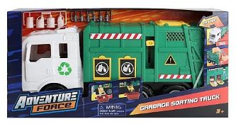 (7L) 6x Items. 1x Adventure Force Garbage Sorting Truck RRP £25. 5x Fire Truck With Real Water Cano