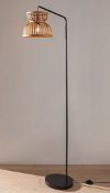 (R8) 2x Items. 1x Bamboo Floor Lamp . 1x Curved Floor Lamp.