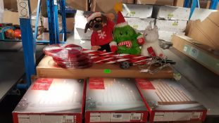(7D) 7x Christmas Items. 3x Mixed Animated Musical Characters RRP £12 Each. 1x Set Of 4 Lollipop Li