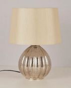 (8A) 5x Items. 1x Mercury Lamp. 1x Black Rattan Lamp. 1x Cylinder Wood Lamp. 1x Glam Ceiling Light.