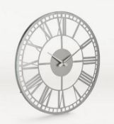 (R8) 3x Large Clock Silver