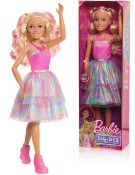 (7M) 6x Barbie Items. 2x 2 In 1 Floor Standing Easel. 2x Fashion Sew & Style Machine. 1x Tie Dye Be