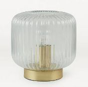 (R8) 4x Ribbed Glass Lamp.