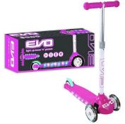 (7P) 2x EVO Light Up Move & Groove Scooter Pink _ 1x No Box.