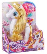 (7E) 9x Items. 2x Zuru Sparkle Girls Unicorn Styling. 1x Sonic The Hedghog Plush Tray. 1x Zuru Rain