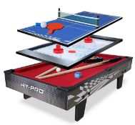 (7M) 8x Hy-Pro Items. To Include 1x 3 In 1 Table Top Multi Game Set. 1x Over Door Dual Basket Ball.