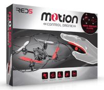 (Mez) Lot RRP £360. 12x Red5 Motion Control Quadcopter Red Edition RRP £30 Each. New, Sealed Units