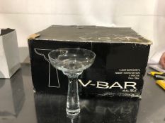 6 v bar margarita glasses 10oz