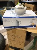 24 x 15.75oz plain white teapots