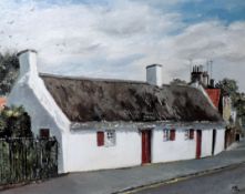 Robert Burns Cottage Alloway. Oil On Board Signed By Maji Bremner