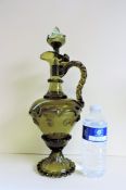 Antique Bohemian Moser Glass Decanter Large 41Cm Tall