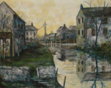 Large Framed Oil On Canvas 