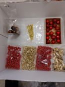 Christmas decorations, baubles, chains, cards etc