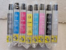 8 Packs of Ink Cartridges for EPSON T0591, T0592, T0593, T0594, T0595, T0596, T0598...