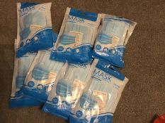 7 Packs of 10 3 layered masks NEW
