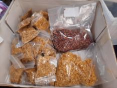 Box of dried rose petals and marigolds