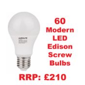 Pack Of 20 Led Bulbs 12W E27 A60 3000K Warm White