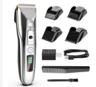 Paubea Hair Clippers, Cordless Ceramic Blade Mens Hair & Beard Trimmer