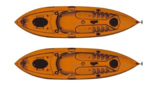 2 x Sf-1007: Orange Fishing Sit On Kayak (305Cm) Zzkayf