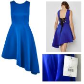 X5 Top Shop Size 12 Blue Dresses RRP £259 (NO VAT ON HAMMER)