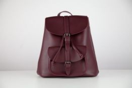 Cascabelle Leather-Look Backpack - Brown