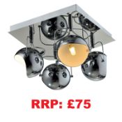 Modern 4 Light Spot Square Low Ceiling Light