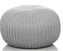 Grey textured Pouffe RRP £45