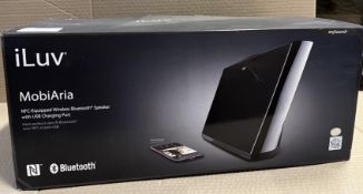 Brand New Iluv Mobi Aria Black Wireless Bluetooth Speaker With Sub Woofer And Usb Port