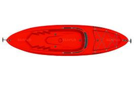 1 x Sf-1010: Red Adult Sit On Kayak. Capacity 125Kgs (264Cm x 66Cm x 25Cm) Zzkay1010R