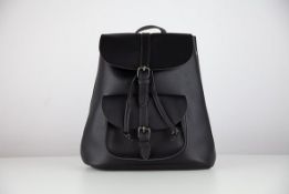 Cascabelle Leather-Look Backpack - Black