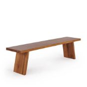 Wooden Bench Rustic Solid Oak Traditional Cantilever Protective Wax RRP £330 Ex Furniture Oakland