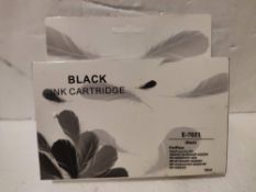 4 Packs of E-7021 Ink Cartridge Replacement for Epson T07021 Black.